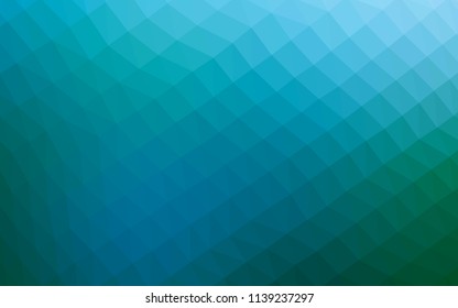 Dark Blue, Green vector low poly cover. Colorful abstract illustration with gradient. A new texture for your design.
