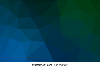 Dark Blue, Green vector low poly layout. Colorful abstract illustration with gradient. The polygonal design can be used for your web site.