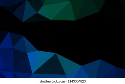 Dark Blue, Green vector low poly cover. An elegant bright illustration with gradient. Brand new design for your business.