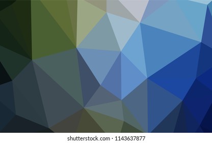 Dark Blue, Green vector low poly layout. Polygonal abstract illustration with gradient. Pattern for a brand book's backdrop.