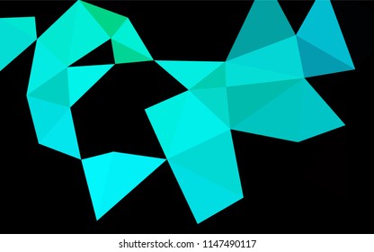 Dark Blue, Green vector low poly texture. Shining colored illustration in a Brand new style. The best triangular design for your business.