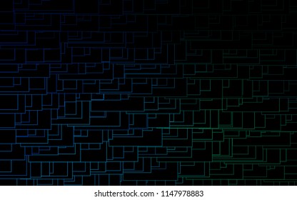 Dark Blue, Green vector low poly background. A sample with a polygonal design. Illustration in polygonal style with repeating squares