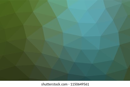 Dark Blue, Green vector low poly background. Modern geometrical abstract illustration with gradient. The elegant pattern can be used as part of a brand book.