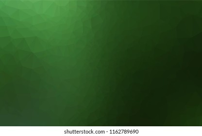 Dark Blue, Green vector low poly cover. Geometric illustration in Origami style with gradient.  A completely new design for your business.