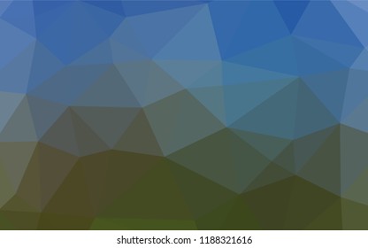 Dark Blue, Green vector low poly texture. Creative illustration in halftone style with gradient. A new texture for your design.