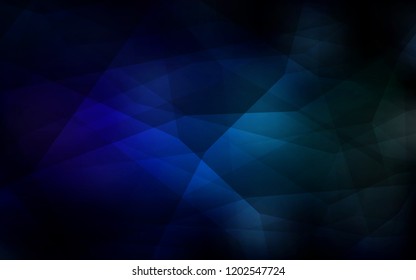 Dark Blue, Green vector low poly texture. Colorful illustration in abstract style with triangles. Polygonal design for your web site.