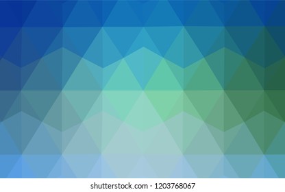 Dark Blue, Green vector low poly texture. Colorful abstract illustration with triangles. A new texture for your web site.
