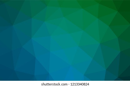 Dark Blue, Green vector low poly layout. A completely new color illustration in a vague style. Brand new design for your business.
