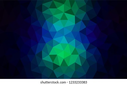 Dark Blue, Green vector low poly cover. A completely new color illustration in a polygonal style. Pattern for a brand book's backdrop.