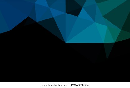 Dark Blue, Green vector low poly texture. Modern geometrical abstract illustration with gradient. Brand new style for your business design.