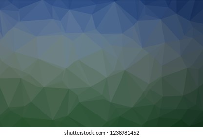 Dark Blue, Green vector low poly texture. Geometric illustration in Origami style with gradient.  Brand new design for your business.