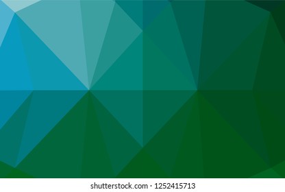 Dark Blue, Green vector low poly layout. An elegant bright illustration with gradient. A completely new template for your business design.