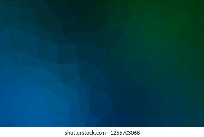 Dark Blue, Green vector low poly layout. An elegant bright illustration with gradient. A new texture for your design.