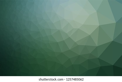 Dark Blue, Green vector low poly layout. Glitter abstract illustration with an elegant design. Brand new design for your business.