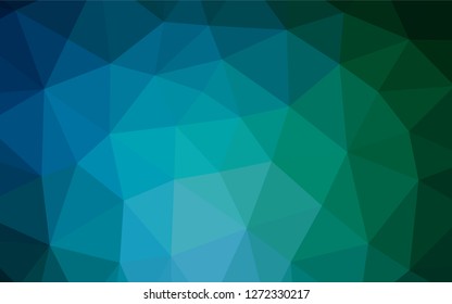 Dark Blue, Green vector low poly layout. Shining colored illustration in a Brand new style. The completely new template can be used for your brand book.