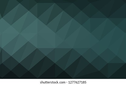 Dark Blue, Green vector low poly texture. A vague abstract illustration with gradient. Template for your brand book.