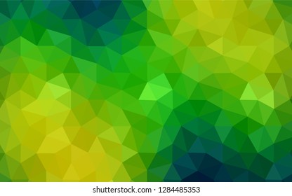Dark Blue, Green vector low poly layout. A sample with polygonal shapes. Brand new style for your business design.