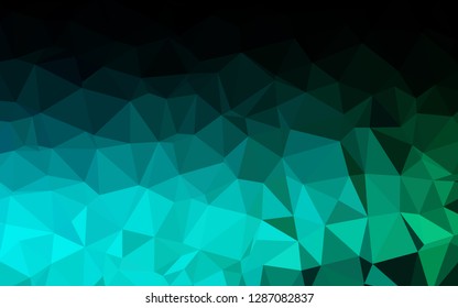 Dark Blue, Green vector low poly cover. A completely new color illustration in a vague style. New texture for your design.