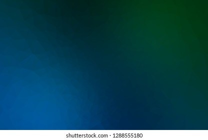 Dark Blue, Green vector low poly texture. An elegant bright illustration with gradient. New texture for your design.