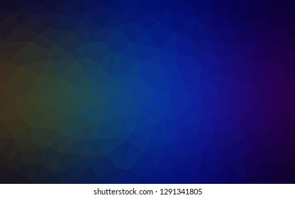 Dark Blue, Green vector low poly layout. Colorful abstract illustration with triangles. Completely new template for your banner.