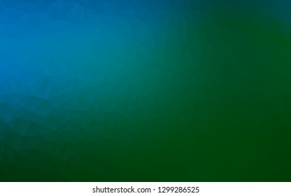 Dark Blue, Green vector low poly cover. A completely new color illustration in a vague style. Brand new style for your business design.