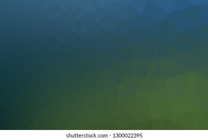 Dark Blue, Green vector low poly texture. A sample with polygonal shapes. Completely new design for your business.