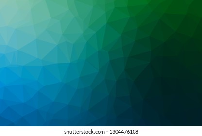 Dark Blue, Green vector low poly texture. An elegant bright illustration with gradient. Polygonal design for your web site.