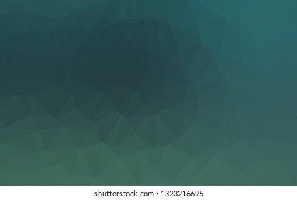 Dark Blue, Green vector low poly layout. An elegant bright illustration with gradient. Polygonal design for your web site.