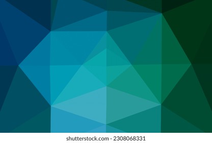 Dark Blue, Green vector low poly texture. Colorful abstract illustration with gradient. Completely new design for your business.