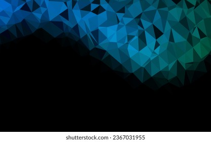 Dark Blue, Green vector low poly cover. A completely new color illustration in a vague style. Completely new template for your business design.