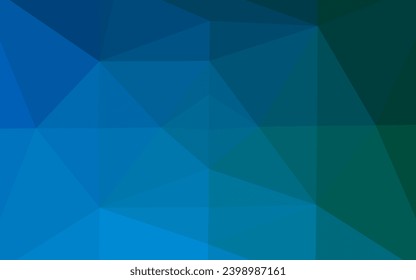 Azul Oscuro, Vector Verde cubierta baja de poli. Ilustración colorida de estilo Origami con degradado.  Diseño completamente nuevo para su negocio.