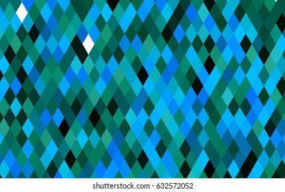 Dark Blue, Green vector low poly pattern. A completely new color illustration in a vague style. The template can be used as a background for cell phones.