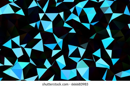 Dark Blue, Green vector low poly background. Modern geometrical abstract illustration with gradient. The template can be used as a background for cell phones.