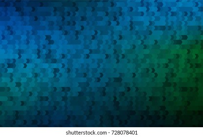 Dark Blue, Green vector low poly background. A sample with a polygonal design. Illustration in polygonal style with repeating squares