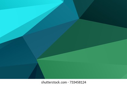 Dark Blue, Green vector low poly template. Glitter abstract illustration with an elegant design. The elegant pattern can be used as part of a brand book.