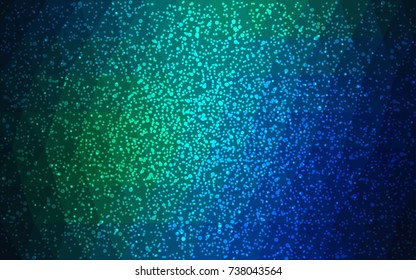 Dark Blue, Green vector low poly crystal background with snowflakes. Polygon christmas design pattern . Low poly illustration of New Year celebration.