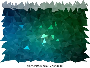 Dark Blue, Green vector low poly background. Creative illustration in halftone style with gradient. The elegant pattern can be used as part of a brand book.