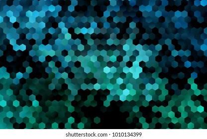 Dark Blue, Green vector modern geometrical abstract background. Texture, brand-new background. Geometric background in Origami style with gradient. 