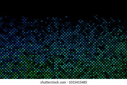 Dark Blue, Green vector modern geometrical background. Abstract template. Geometric pattern in square style with gradient.