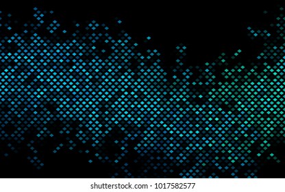 Dark Blue, Green vector modern geometrical background. Abstract template. Geometric pattern in square style with gradient.