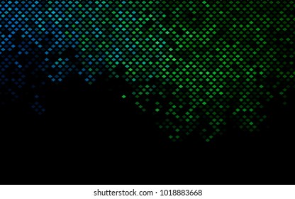 Dark Blue, Green vector modern geometrical background. Abstract template. Geometric pattern in square style with gradient.