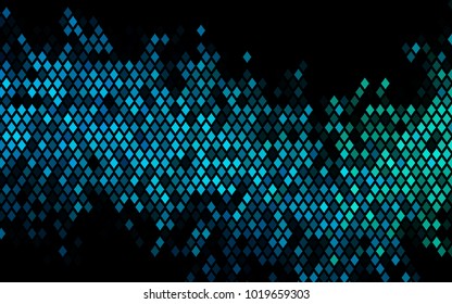 Dark Blue, Green vector modern geometrical background. Abstract template. Geometric pattern in square style with gradient.