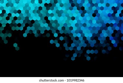 Dark Blue, Green vector modern geometrical abstract background. Texture, brand-new background. Geometric background in Origami style with gradient. 