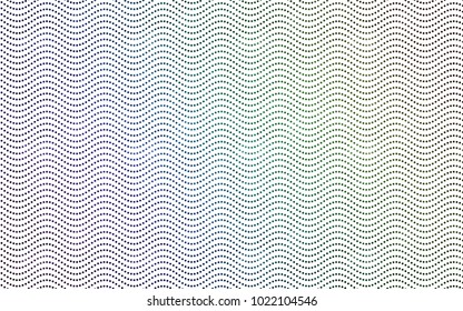 Dark Blue, Green vector modern geometrical circle abstract background. Dotted texture template. Geometric pattern in halftone style with gradient. 