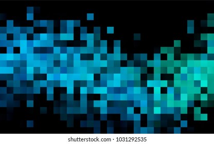 Dark Blue, Green vector modern geometrical background. Abstract template. Geometric pattern in square style with gradient.