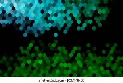 Dark Blue, Green vector modern geometrical abstract background. Texture, brand-new background. Geometric background in Origami style with gradient. 