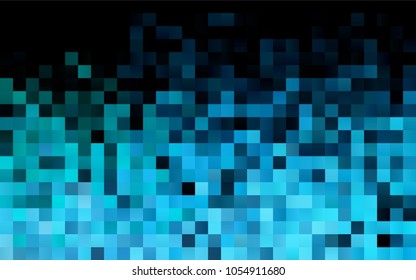 Dark Blue, Green vector modern geometrical background. Abstract template. Geometric pattern in square style with gradient.