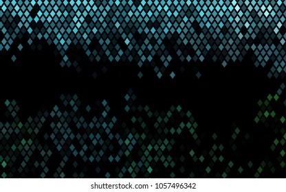 Dark Blue, Green vector modern geometrical background. Abstract template. Geometric pattern in square style with gradient.