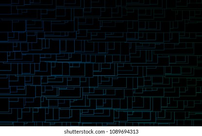 Dark Blue, Green vector modern geometrical background. Abstract template. Geometric pattern in square style with gradient.