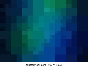 Dark Blue, Green vector modern geometrical abstract background. Texture template. Geometric pattern in Origami style with gradient. 